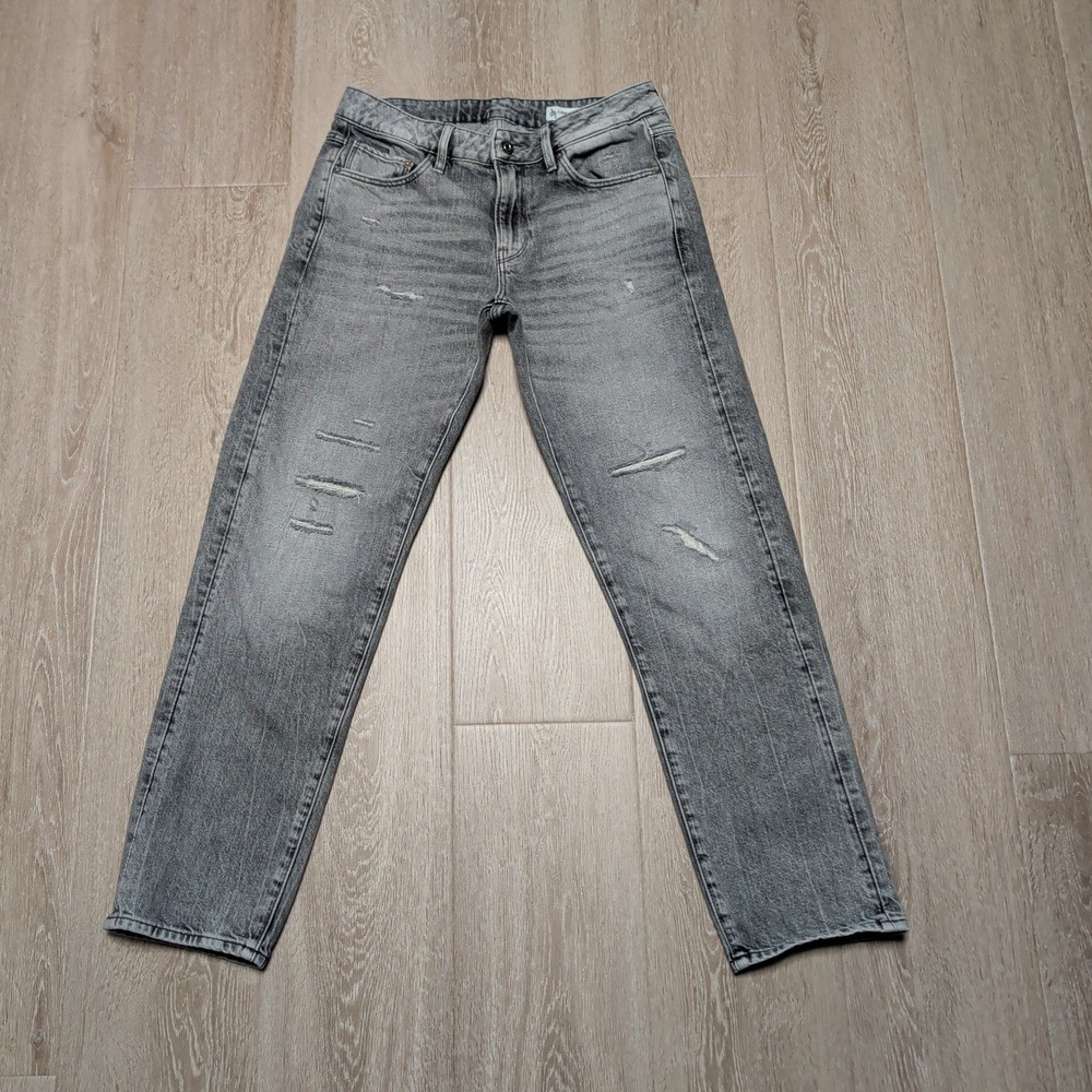 G-Star‎ Raw Kate Boyfriend Gray Distressed Restored Denim Straight Jeans 28x28